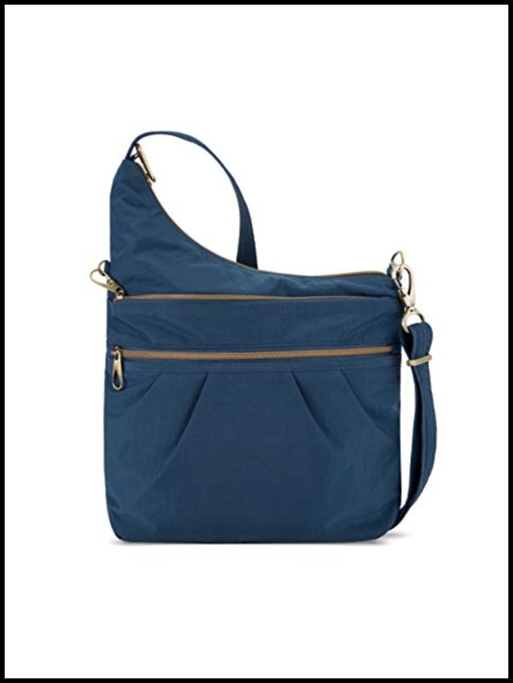 Anti-Theft Crossbody Bag 3 Compartment RFID Locking Travel